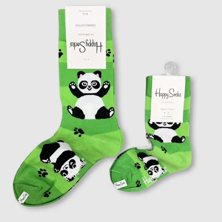 جوراب بچگانه HappySocks طرح کارتونی ساق متوسط مدل هایپی مناسب دختر و پسر برای استفاده بیرون از منزل طرح بامزه عمده و خانوادگی