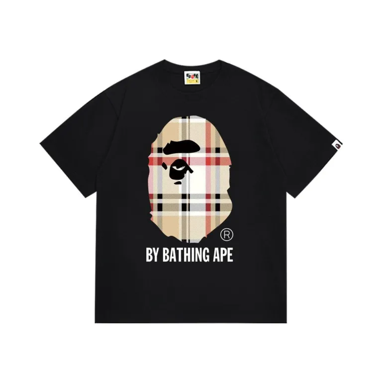 تی‌شرت BAPE تابستانی طرح سر میمون استتاری مردانه و زنانه استایل ژاپنی موجودی عمده