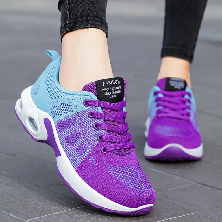 کفش ورزشی زنانه بهاره کراسبوردر سایز بزرگ زیره نرم کفش دویدن کفش هوا shoes کفش توری راحتی
