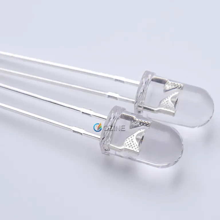 5mm دیود f5 بدنه سفید نور قرمز نانویی آبی ضدعفونی UV چراغ هشدار روشنایی دیود ال‌ای‌دی DIP دیود نورانی