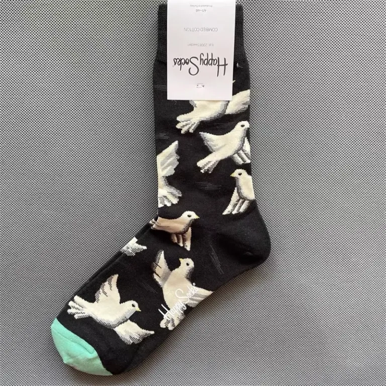 جوراب رنگی HappySocks مردانه طرح کارتونی فانتزی اینستاگرامی ساق‌متوسط بیرونی خیابانی