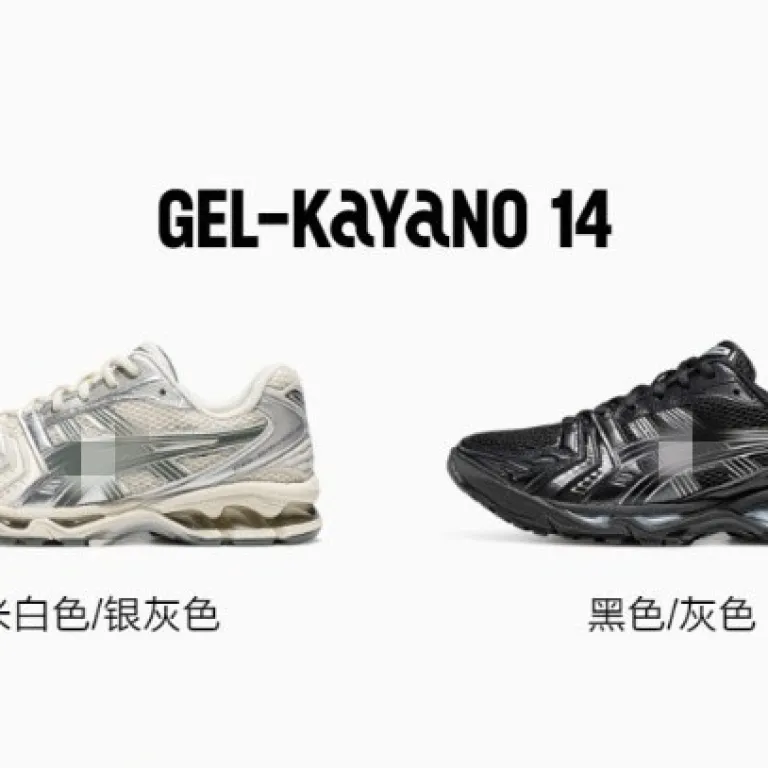 kayano14کفش دویدن ضربه‌گیر زنانه و مردانه ساق کوتاه کفش ورزشی راحتی K14رویه مشکی تنفس‌پذیر و مقاوم در برابر سایش