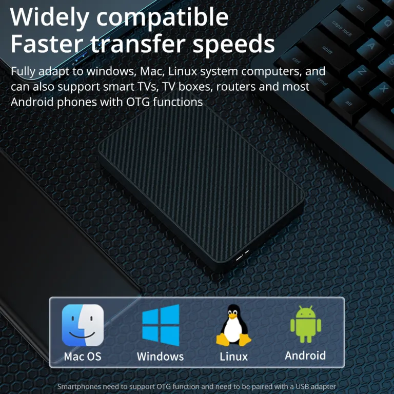 هارد اکسترنال USB3.0 500g پرسرعت 320g HDD مکانیکی لپ‌تاپ PS5 هارد گیمینگ 1T