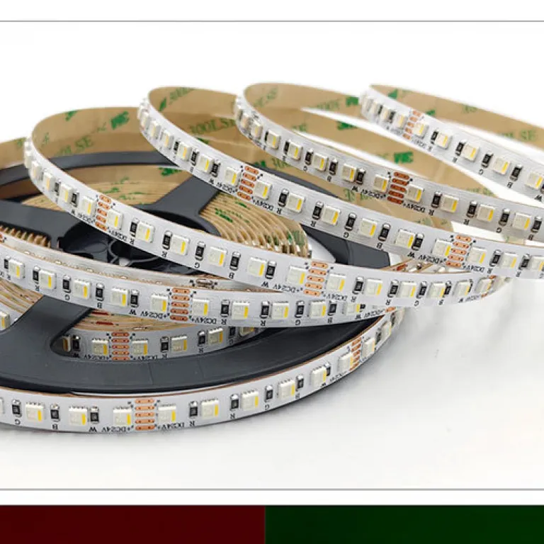 نوار LED چهارکاره RGBW 24v کم‌ولتاژ 120 مهره در متر، مناسب دکوراسیون بار و KTV، نوار 3535