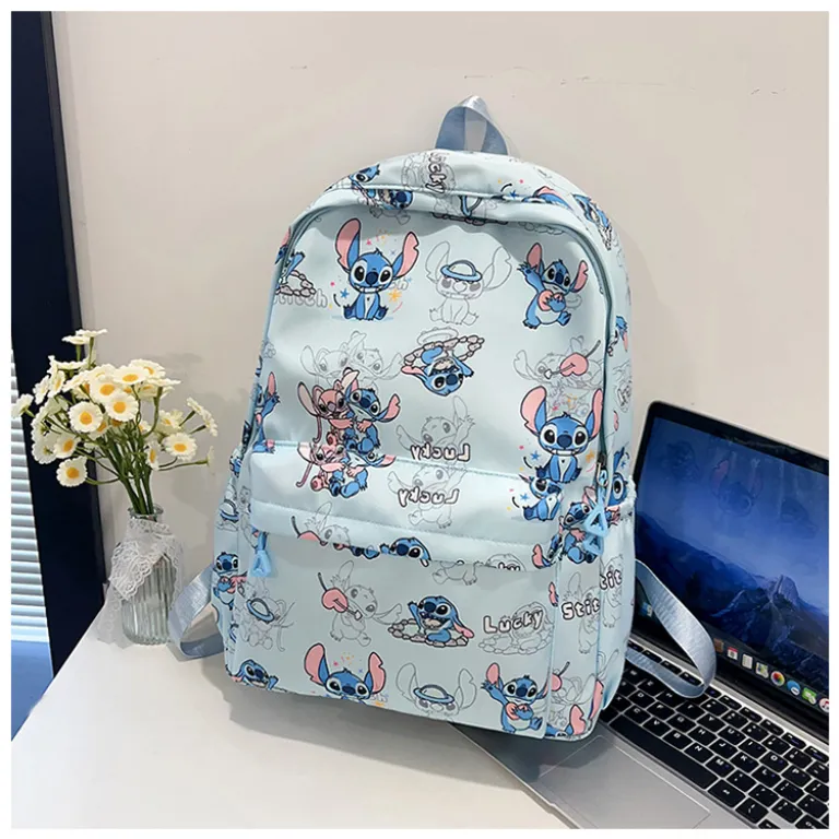 کوله‌پشتی جدید طرح کارتونی استیچ، سبک ژاپنی، جادار و سبک برای مدرسه
