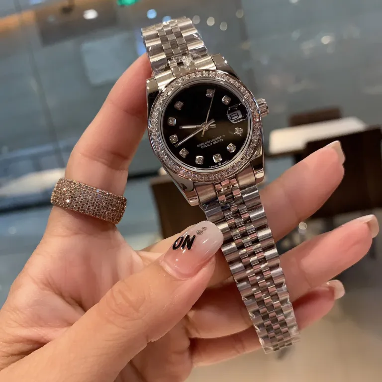 ساعت زنانه رولکس اویستر پرپچوال دیت جاست 31MM کوارتز سوئیسی سری دیت جاست سبز زیتونی