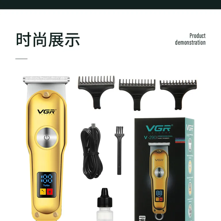 vgr290 ماشین اصلاح موی برقی جدید با نمایشگر هوشمند LED، قابل حمل، مخصوص مدل موی پومپادور
