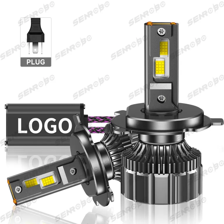 چراغ LED خودرو پرقدرت سه‌لوله مسی K26 190W H1 H4 H7 H11 9005 یکپارچه نور بالا و پایین