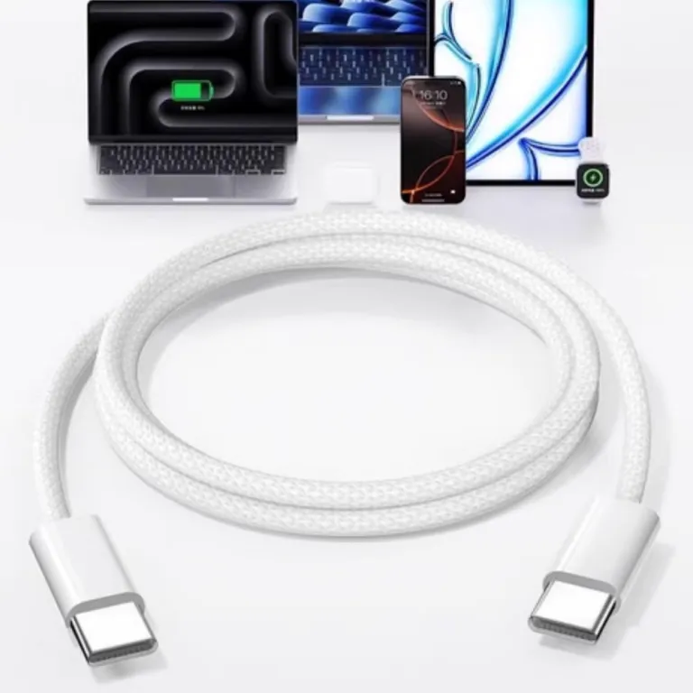 کابل شارژ بافته‌شده فست‌شارژ اورجینال مناسب 15/17 اپل iPhone16Pro