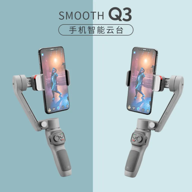 گیمبال دستی گوشی Zhiyun Smooth Q3 با لرزشگیر، مناسب ولاگ و فیلم‌برداری