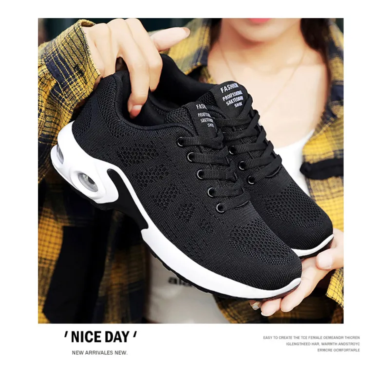 کفش ورزشی زنانه بهاره کراسبوردر سایز بزرگ زیره نرم کفش دویدن کفش هوا shoes کفش توری راحتی