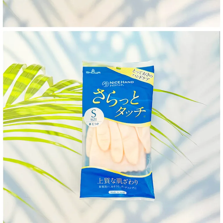 دستکش ظرفشویی وارداتی ژاپنی SHOWA مخصوص آشپزخانه و کارهای خانه، بادوام، ضد لغزش با آستر مخملی