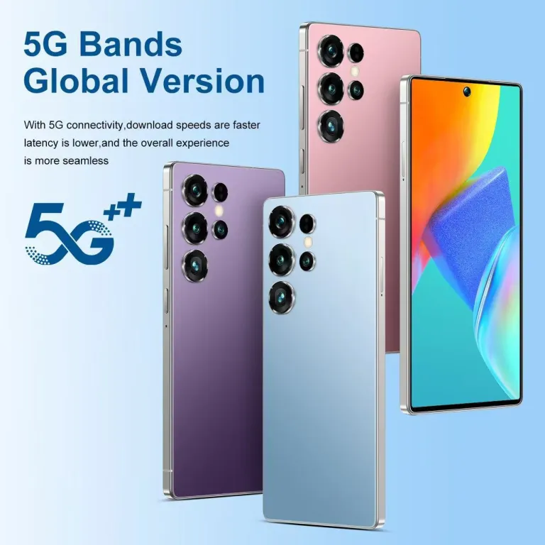 S26 ultra گوشی موبایل کراس‌بردر با صفحه‌نمایش بزرگ حفره‌دار اندروید موجودی آماده صادراتی پرفروش 7.3 اینچ قلم داخلی 4+64g