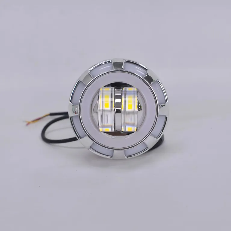 چراغ جلو LED یونیورسال خودرو و موتورسیکلت با لنز دوبل، فلاشر، چشم فرشته و چشم شیطان