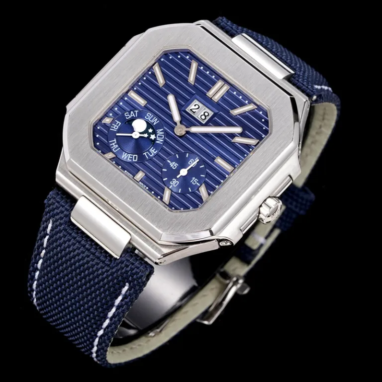 ساعت مردانه کلاسیک تمام اتوماتیک مکانیکی سری Patek Nautilus 5822 با بند چرمی، آماده دراپ‌شیپینگ