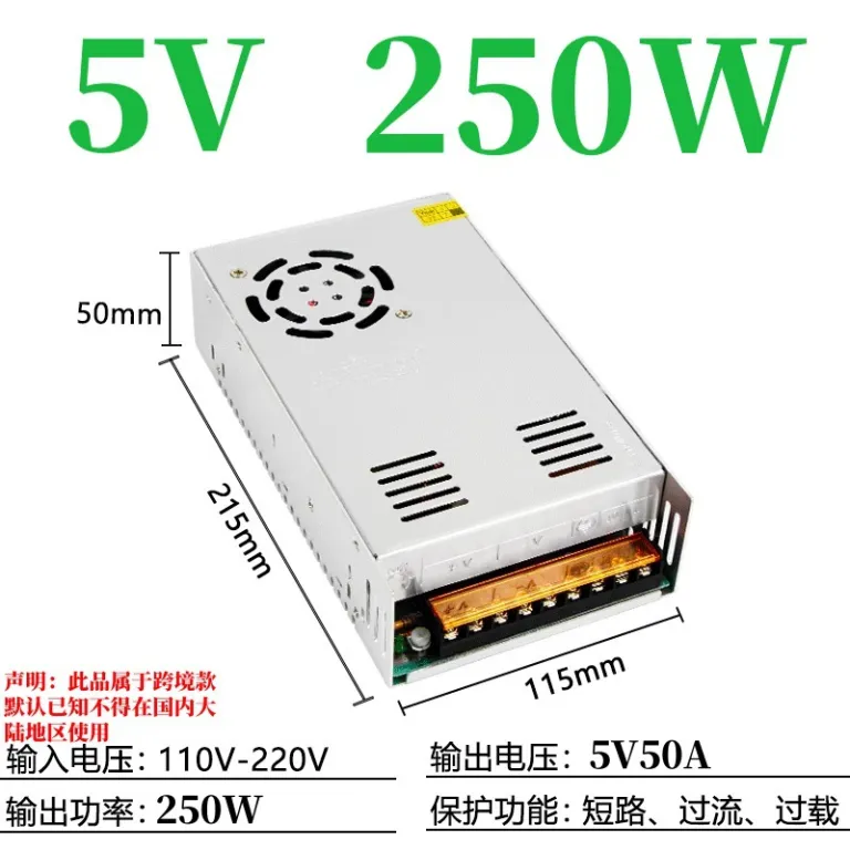 منبع تغذیه سوئیچینگ پرقدرت 220v به 12v ترانسفورماتور / سری 5v24v36vS منبع تغذیه قاب آلومینیومی برای نوار LED و تابلو