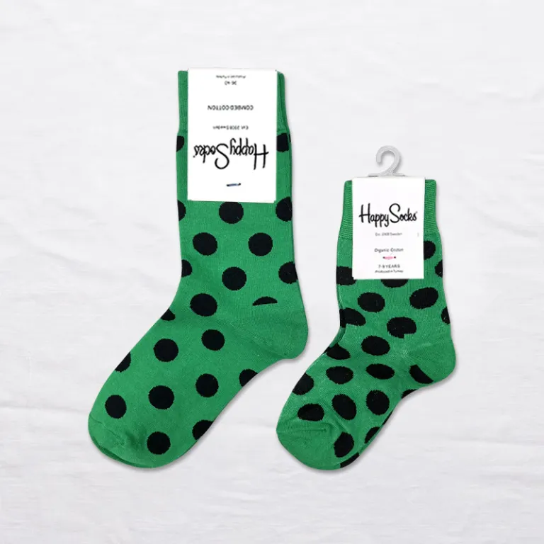جوراب بچگانه HappySocks طرح کارتونی ساق متوسط مدل هایپی مناسب دختر و پسر برای استفاده بیرون از منزل طرح بامزه عمده و خانوادگی