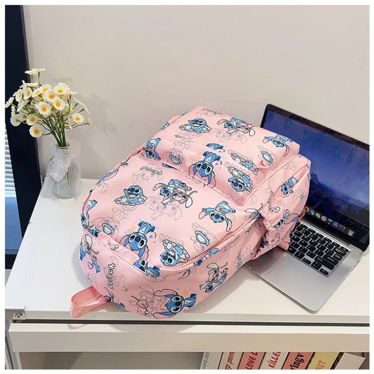 کوله‌پشتی جدید طرح کارتونی استیچ، سبک ژاپنی، جادار و سبک برای مدرسه