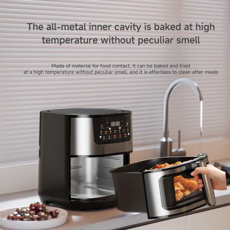 سرخ‌کن بدون روغن Airfryer 15L با ظرفیت بالا، چندکاره خانگی از جنس استیل ضدزنگ، مجهز به پنجره دید و المنت حرارتی بالا و پایین
