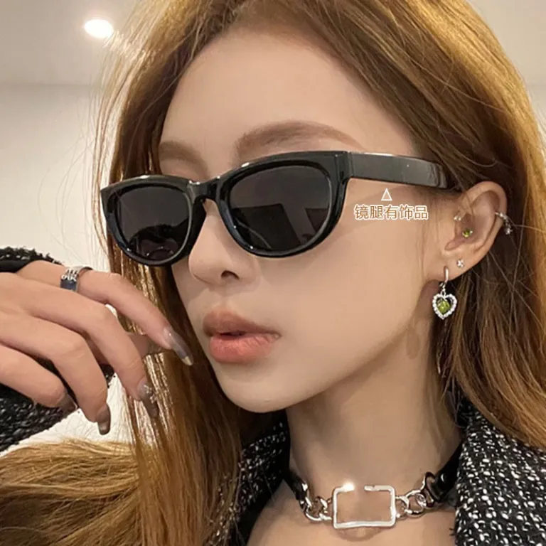 عینک آفتابی فریم مشکی جدید زنانه و مردانه، شیک، مناسب صورت‌های بزرگ، ضد اشعه UV برای رانندگی