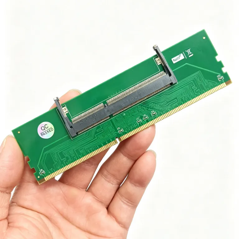 مبدل رم لپ‌تاپ DDR3/4/5 برای استفاده در مادربرد دسکتاپ، کارت تبدیل تست رم لپ‌تاپ