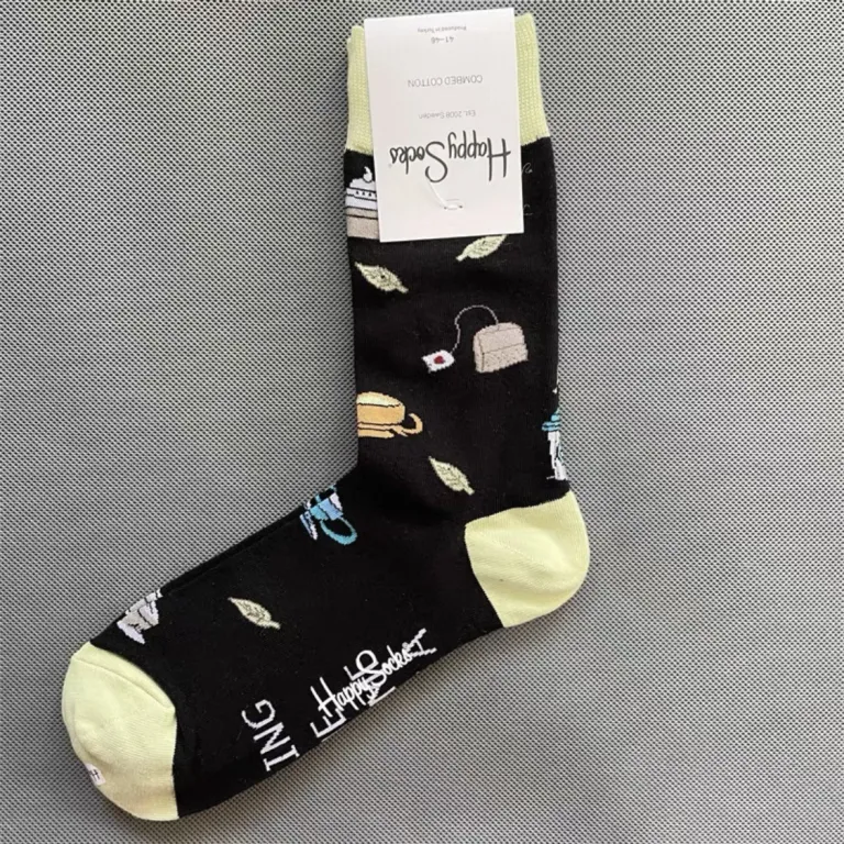 جوراب رنگی HappySocks مردانه طرح کارتونی فانتزی اینستاگرامی ساق‌متوسط بیرونی خیابانی