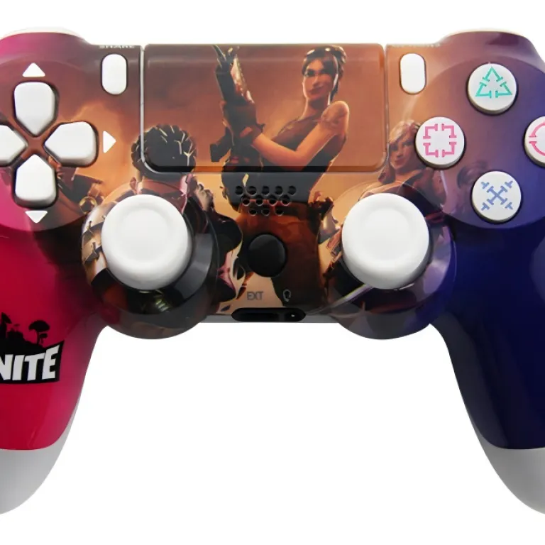 دسته بازی بی‌سیم بلوتوثی ps4 با دو موتور لرزشی، ژیروسکوپ شش‌محوره و لرزش کامل ps4