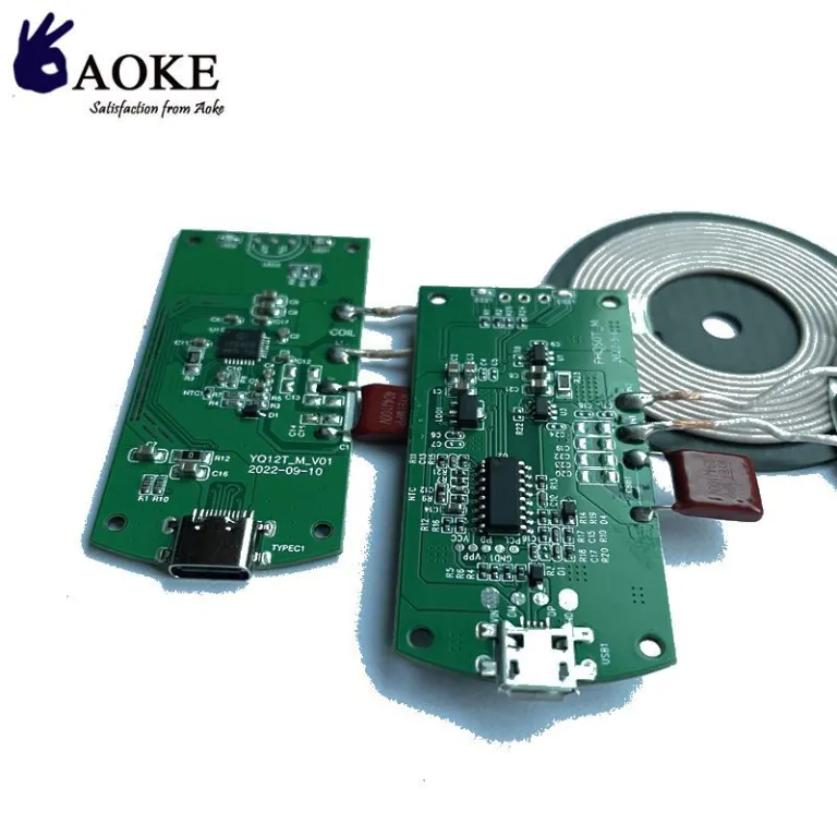 ماژول شارژ بی‌سیم جدید 15W با پروتکل Qi، فاصله 12MM برد الکترونیکی PCBA شارژر