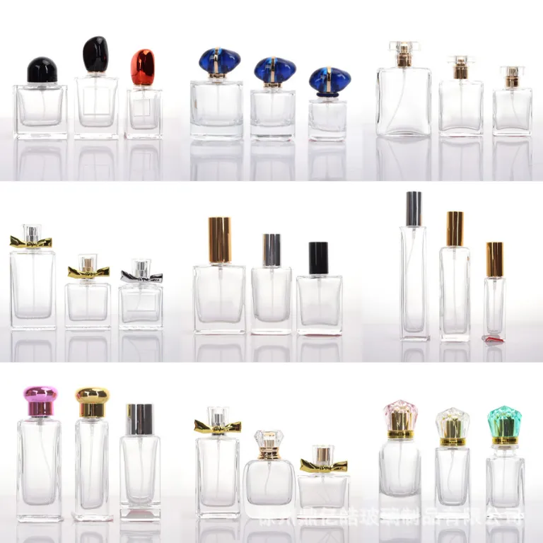 موجود بطری شیشه‌ای تقسیم عطر 30ml50ml100ml بطری عطر، بطری اسپری لوازم آرایشی، بسته‌بندی محصولات مراقبت از پوست