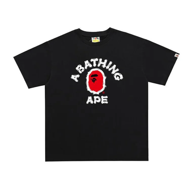 تی‌شرت BAPE تابستانی طرح سر میمون استتاری مردانه و زنانه استایل ژاپنی موجودی عمده