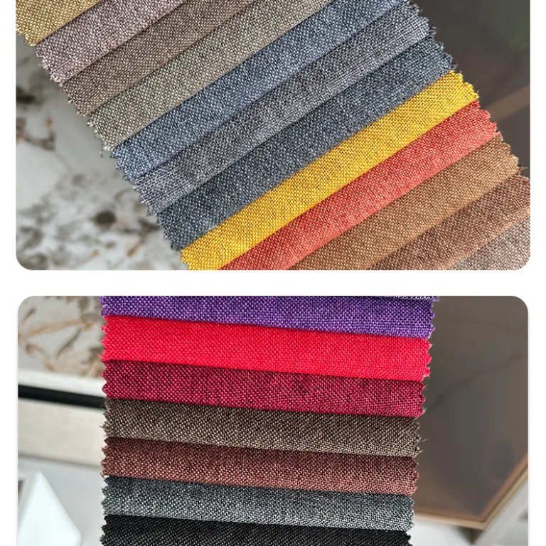 پارچه کتان ریز طرح‌دار برای کیف دستی، کیسه بنددار، کیسه زغال، پارچه کتان مصنوعی، پارچه مبل