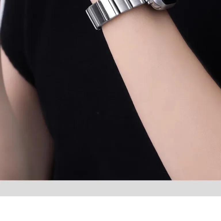 بند مناسب اپل واچ S10 بند iWatchS9 استیل ضدزنگ زنانه طرح کمر باریک s11 حس لوکس ورزشی تابستانی