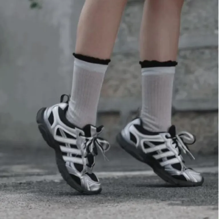 کفش ورزشی adidas مدل یو وو مخصوص رقص، 26، محصول جدید پاییز، کفش اسپرت سبک با بند دوتایی، کفش کتانی پدری مکانیکی