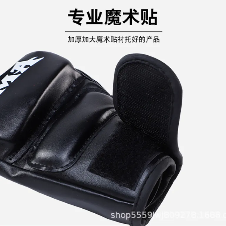 دستکش بوکس MMA مردانه نیم‌انگشت بزرگسال حرفه‌ای ساندا مبارزه تمرین کیسه بوکس دستکش UFC زنانه بدنسازی