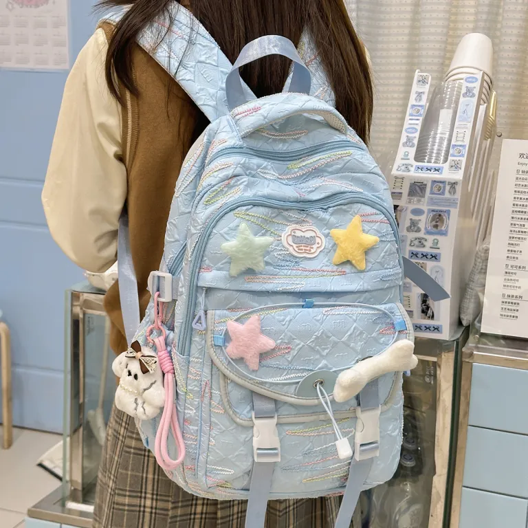 کوله‌پشتی زنانه شیک و جدید با طرح کارتونی دخترانه، سبک و همه‌کاره برای مدرسه