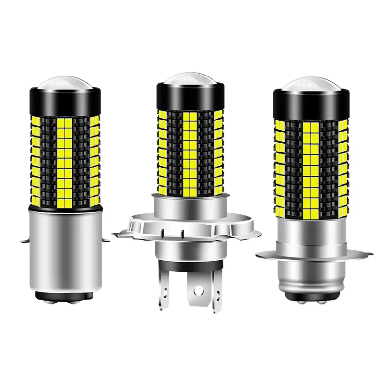 چراغ جلو LED موتورسیکلت TGZ H4P15DH6BA20D126SMD لنزدار با نوار نور فوق‌روشن