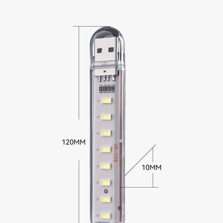 چراغ خواب USB 3LED با روشنایی بالا 8، چراغ USB 16، چراغ خواب 24، مناسب کمپینگ و خوابگاه دانشجویی