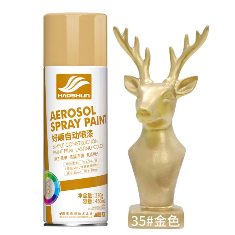 اسپری رنگ 450ml هاوشون ضدزنگ فلز در رنگ‌های مشکی سفید قرمز برای مصارف خانگی و تغییر رنگ خودرو
