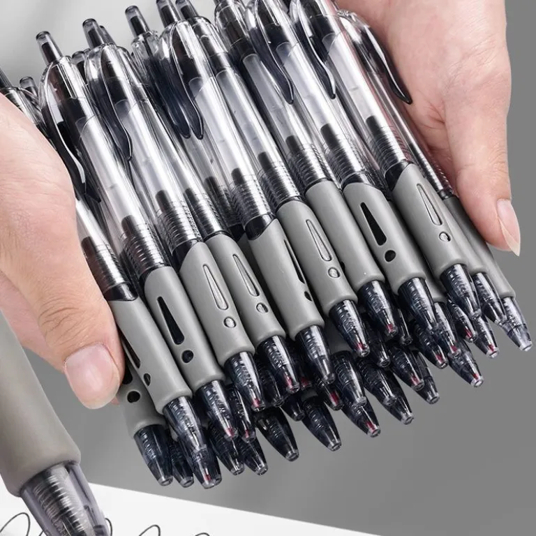 خودکار فشاری k35 مدل 0.5mm مناسب دانش‌آموز و امتحان، ساده، در رنگ‌های مشکی و قرمز