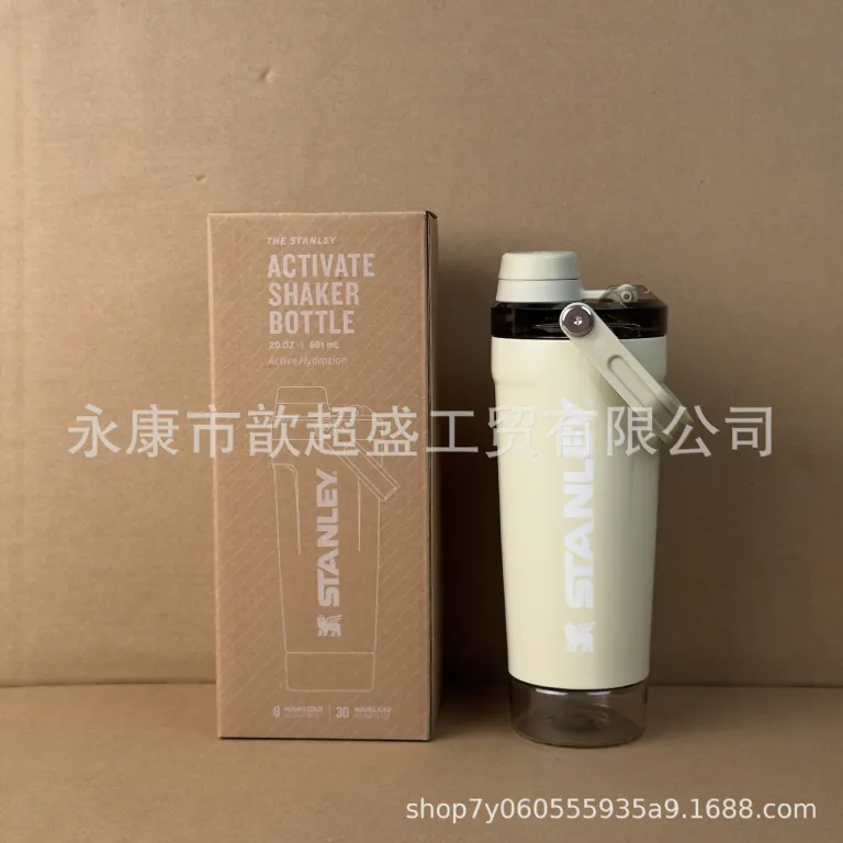 شیکر Stanley 304 فلاسک استیل ضدزنگ، ظرفیت بالا مناسب باشگاه، بطری ورزشی دسته‌دار آمریکایی