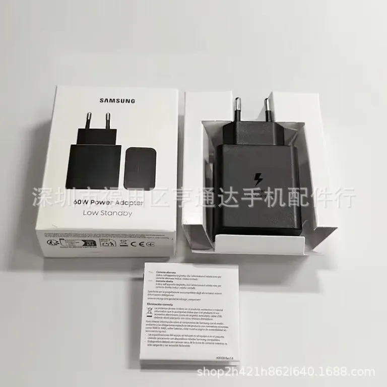 T6010 مناسب برای سامسونگ 60W شارژ سریع 3.0 آداپتور شارژ S26U/S25/S24 موبایل USB-C شارژر