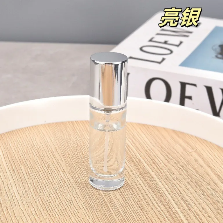 10ML15ML بطری تقسیم عطر شیشهای اسپری قابل حمل با درپوش چوب گردو و راش، خالی و فشاری