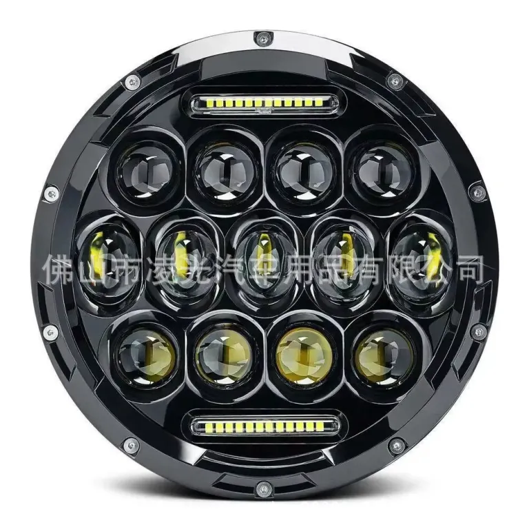 چراغ جلو LED موتورسیکلت 75W7 اینچ گرد مناسب آفرود جیپ رانگلر و هارلی