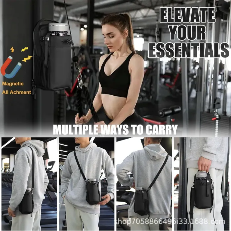 کیف مغناطیسی بطری آب باشگاه با ظرفیت بالا و ضدآب، کیف نگهدارنده قابل حمل برای موبایل و کلید، کیف دوشی آویز، عمده فروشی کارخانه