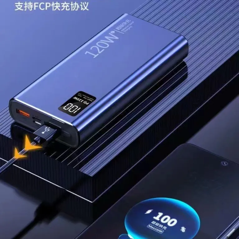 3C دارای گواهی 120W پاوربانک شارژ سریع فوق‌سریع 20000 میلی‌آمپر ظرفیت بالا شارژ سریع دوطرفه پاوربانک قابل حمل