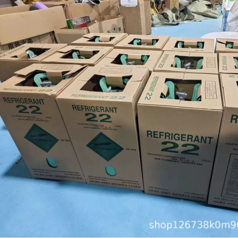 r22 مبرد کولر گازی فریون گاز مبرد مایع سرمایشی یخساز خانگی شارژ گاز کولر صادراتی
