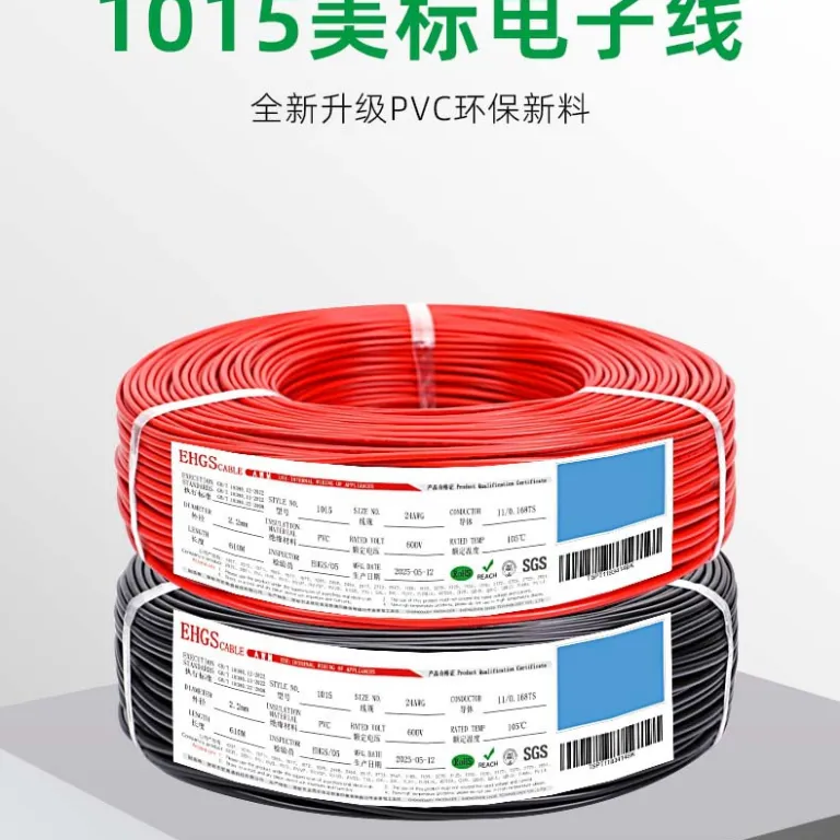سیم برق 105 درجه، سیم الکترونیکی استاندارد 1015، سیم آمریکایی 16awg12 10 8 6 4 شماره PVC مقاوم در برابر حرارت