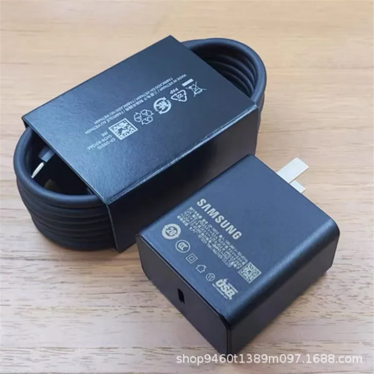 شارژر اورجینال سامسونگ s24ultra با فناوری سوپر فست شارژ و کابل تایپ سی 45W از جنس نیترید گالیوم S25S23 5A