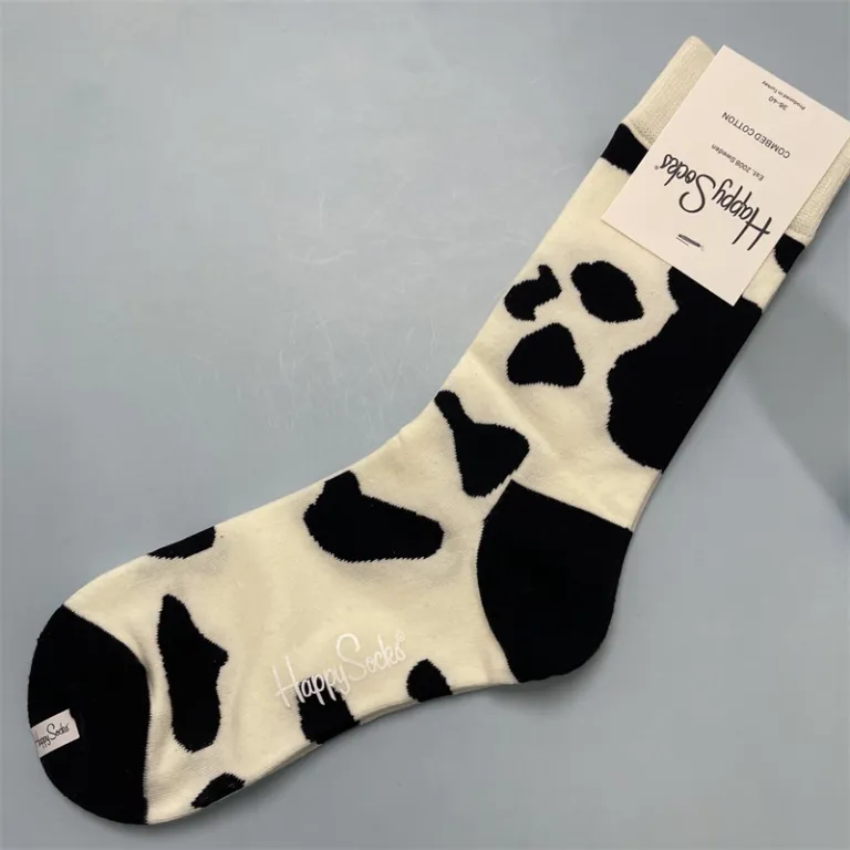 جوراب زنانه رنگارنگ HappySocks طرح کارتونی بامزه مدل اینستاگرامی نیمه‌ساقه بیرونی خیابانی