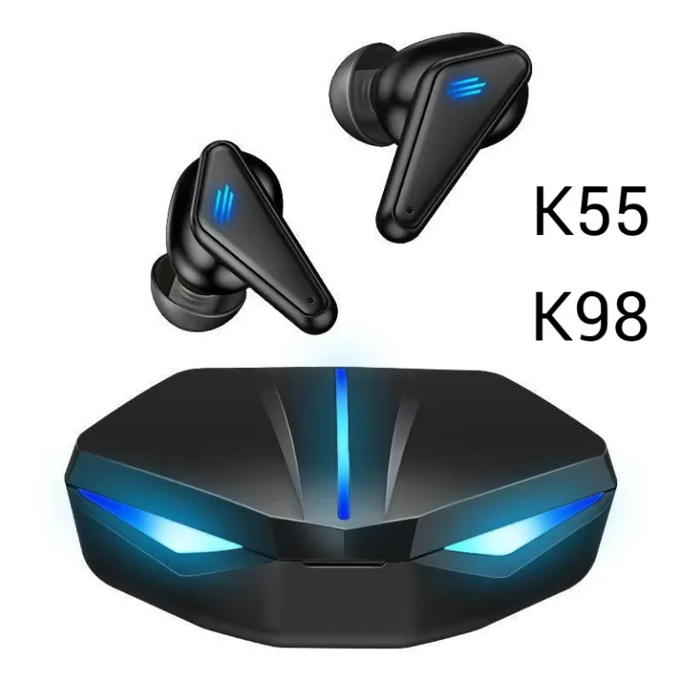 هدفون بلوتوثی TWS مخصوص صادرات K55 با کیفیت صدای بالا K98، داخل گوشی، مخصوص بازی‌های الکترونیکی با تأخیر کم